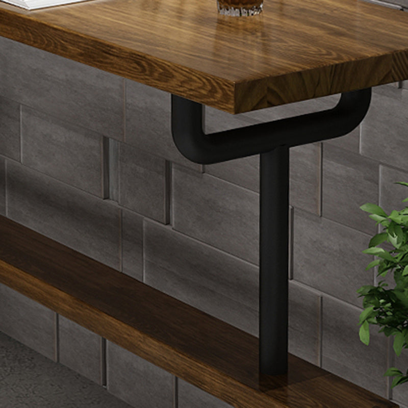 Industrial Wood Bar Set Wood 1/2/4/7/9 Pieces Rectangle Trestle Bistro Set in Natural