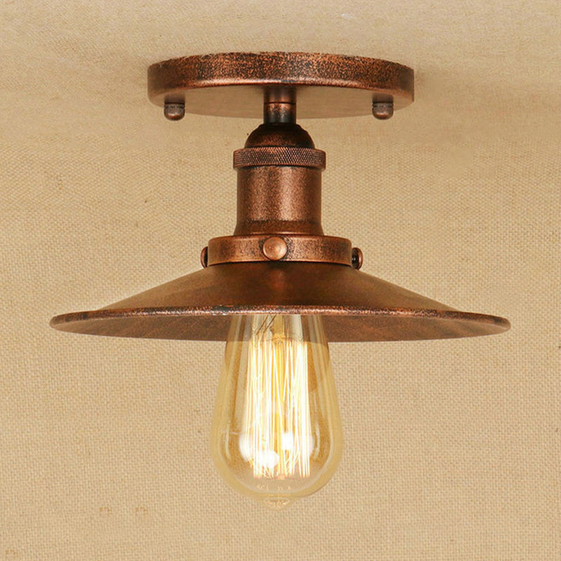 Loft soucoupe Semi-encastré, éclairage de plafond métallique à 1 ampoule, noir/blanc, pour cuisine