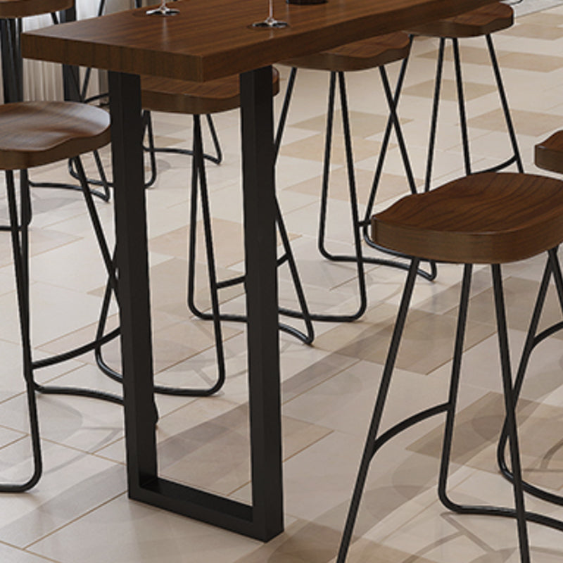 Glam Wood Pub Dining Set 1/2/5/7/9 Pieces Shop Bar Pub Table Set in Brown