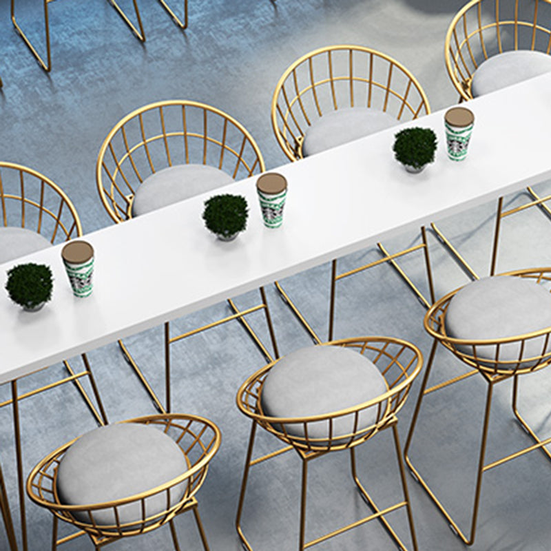 Glam 1/5/9 Pieces Counter Height Set Rectangle White Legs Indoor Pub Dining Set