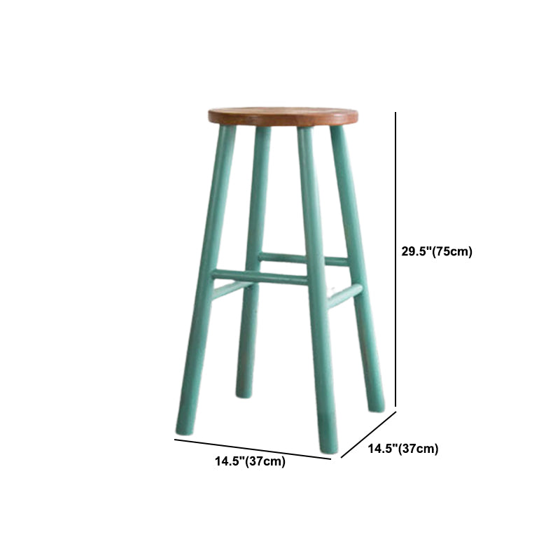 Modern Style Bar Table Set 1/7 Pieces Rectangle Wood Counter Table with Stools