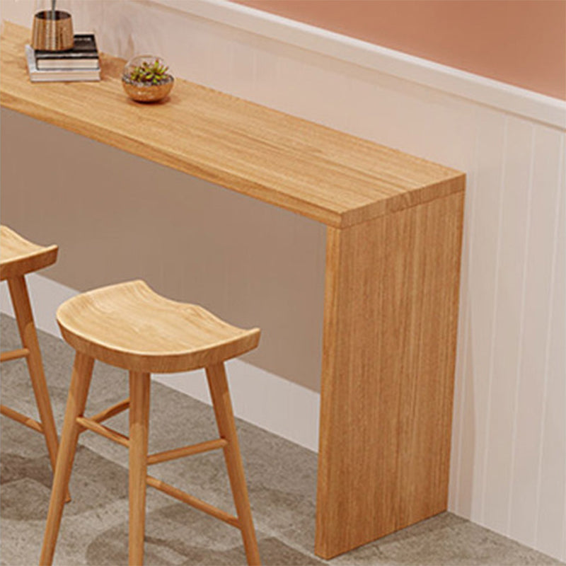 Luxurious Rectangle Pub Table Set 1/5/9 Pieces Wooden Counter Table with Backless Stools