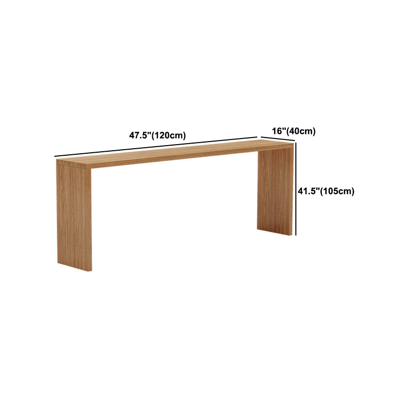 Luxurious Rectangle Pub Table Set 1/5/9 Pieces Wooden Counter Table with Backless Stools