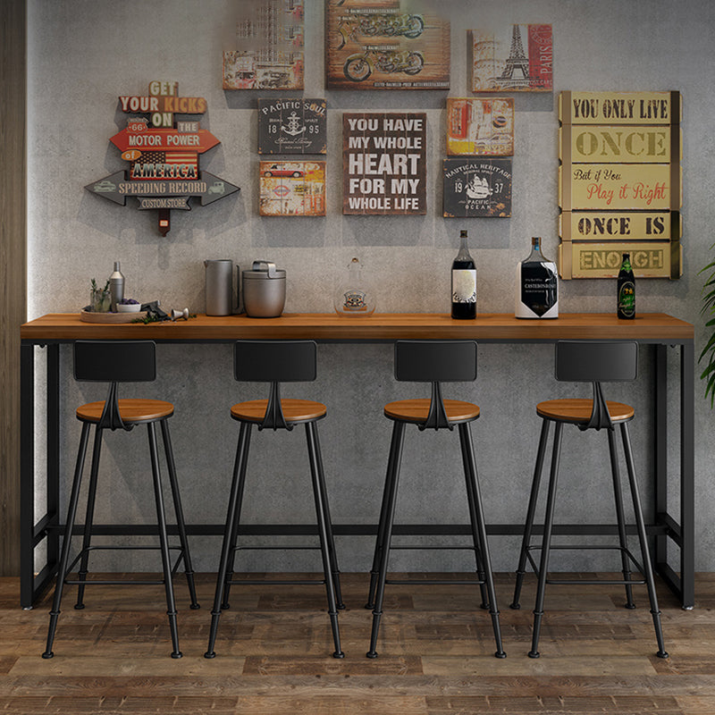 Modern Style 1/5/9 Pieces Bar Table Set Rectangle Pine Wood Counter Table for Cafe