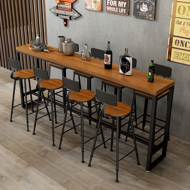 Modern Style 1/5/9 Pieces Bar Table Set Rectangle Pine Wood Counter Table for Cafe