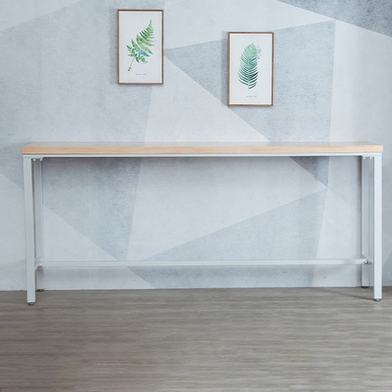 1/5 Pieces Industrial Rectangle Bar Table Set Wooden Counter Table with High Stools