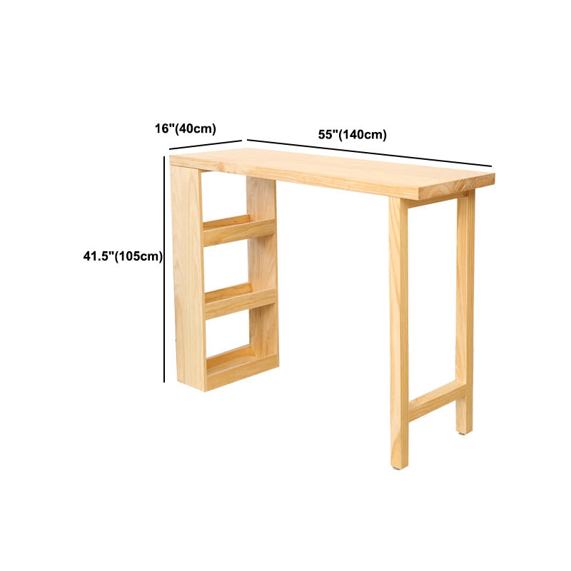 Industrial Bar Table Set 1/2/3 Pieces Rectangle Pine Wood Counter Table for Living Room