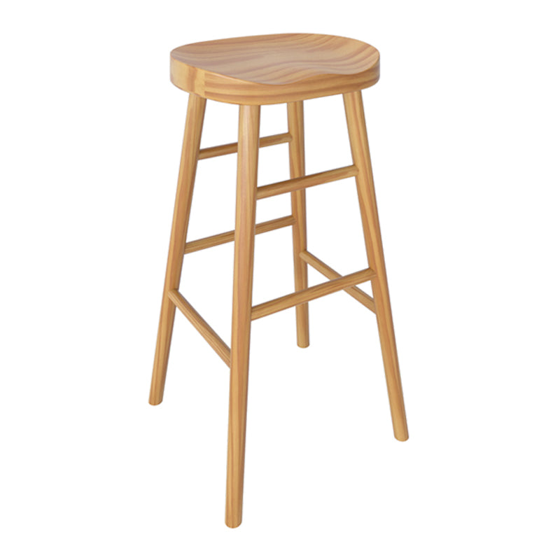 Modern Rectangle Pub Table Set 1/2/4 Pieces Wooden Counter Table with Backless Stools