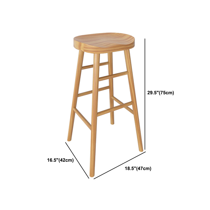 Modern Rectangle Pub Table Set 1/2/4 Pieces Wooden Counter Table with Backless Stools