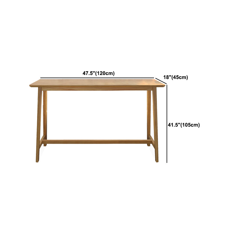 Modern Rectangle Pub Table Set 1/2/4 Pieces Wooden Counter Table with Backless Stools