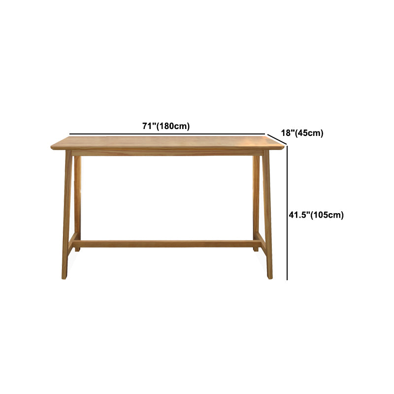 Modern Rectangle Pub Table Set 1/2/4 Pieces Wooden Counter Table with Backless Stools
