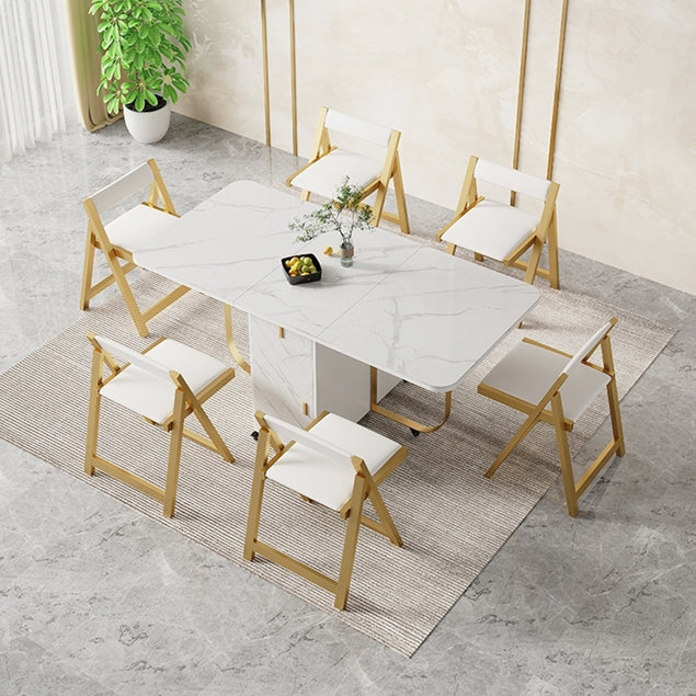 Modern Style Foldable Table Set 1/2/3/7 Pieces Dining Set for Home