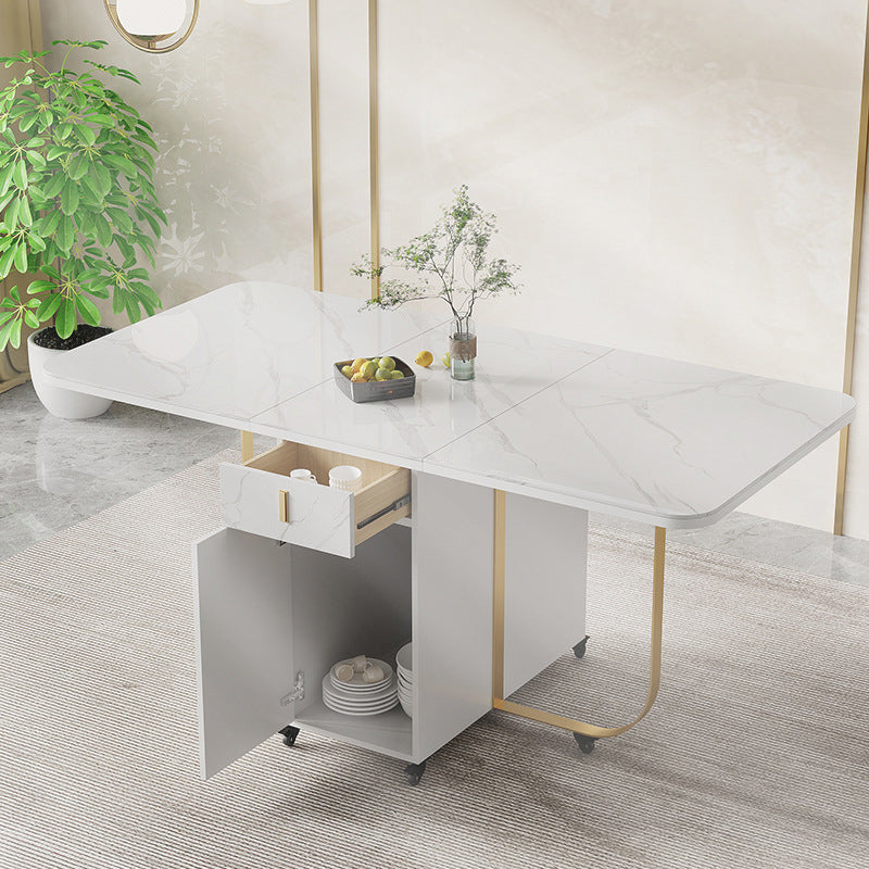 Modern Style Foldable Table Set 1/2/3/7 Pieces Dining Set for Home