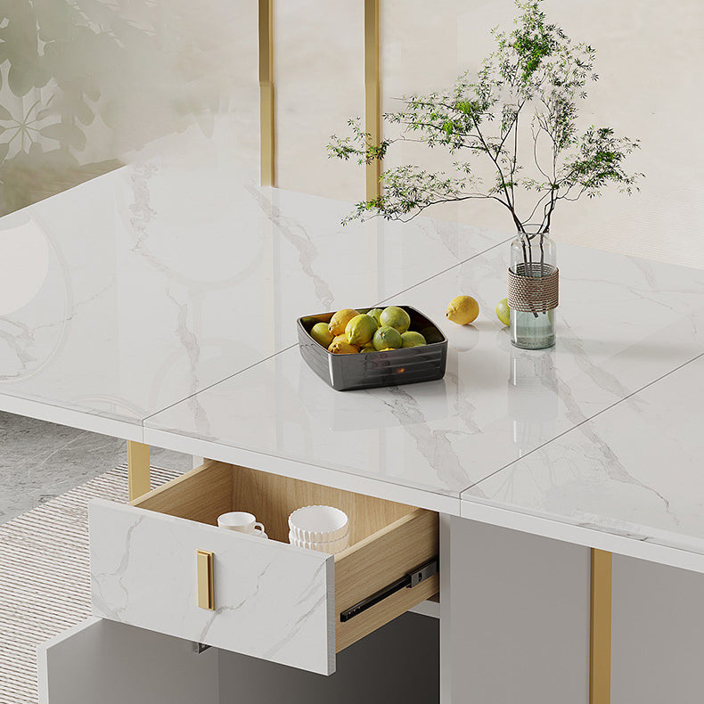 Modern Style Foldable Table Set 1/2/3/7 Pieces Dining Set for Home