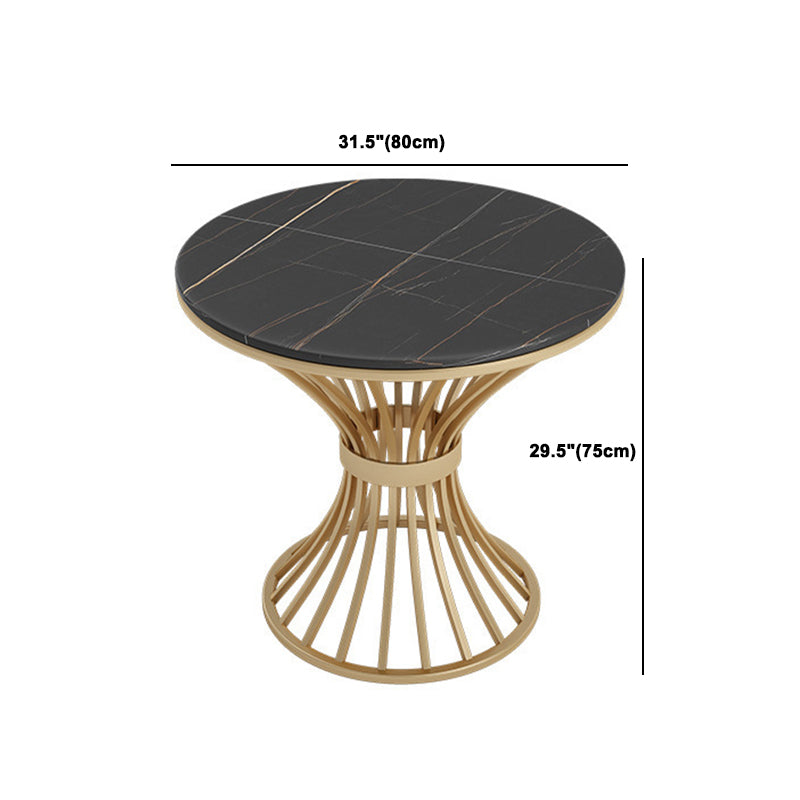 Glam Style Stone Dining Set Round 1/2/3/5 Pieces Dining Set for Home Use