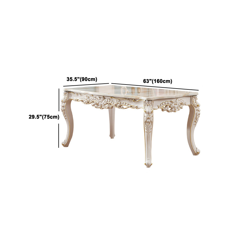 Victoria Style Rectangle Table Set 1/2/7 Pieces Dining Set for Home