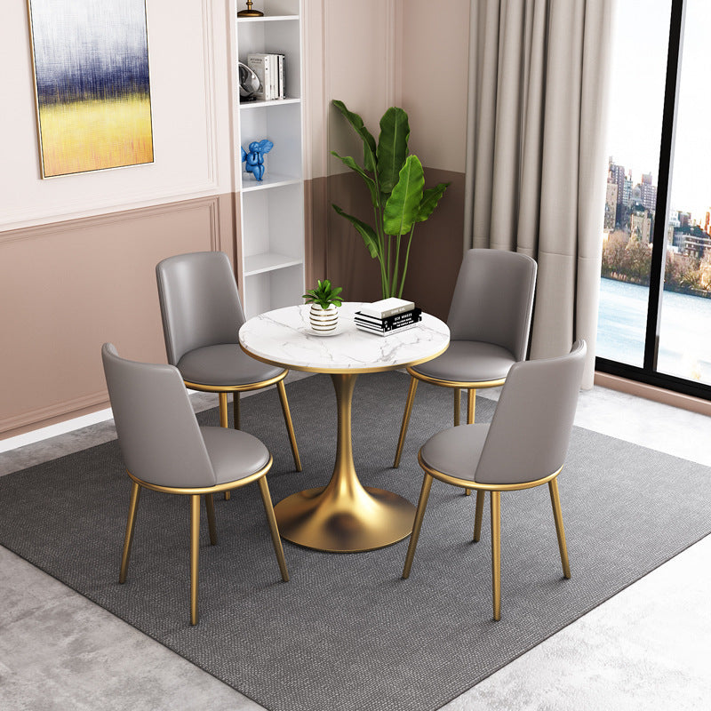 Modern Style Round Table Set 1/2/3/4/5 Pieces Dining Set for Home