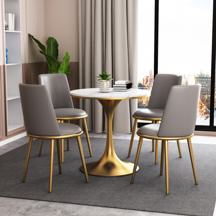 Modern Style Round Table Set 1/2/3/4/5 Pieces Dining Set for Home
