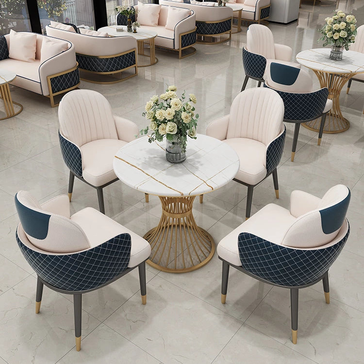 Glam Style Sintered Stone Dining Set 1/2/3/4/5 Pieces Dining Set for Home Use