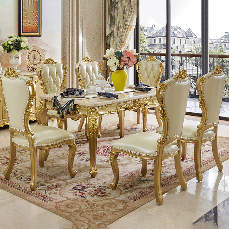 Victoria Rectangle Table Set 1/2/5/7 Pieces Dining Set for Home Use