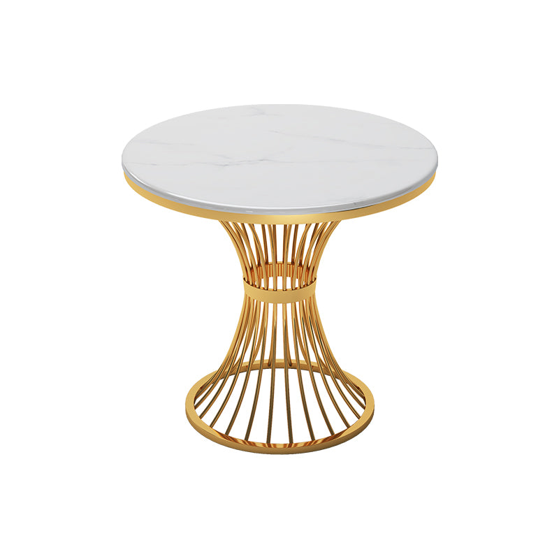 Modern Style Stone Dining Set Round 1/2/3/5 Pieces Dining Set for Home Use