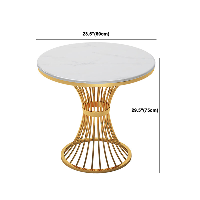 Modern Style Stone Dining Set Round 1/2/3/5 Pieces Dining Set for Home Use