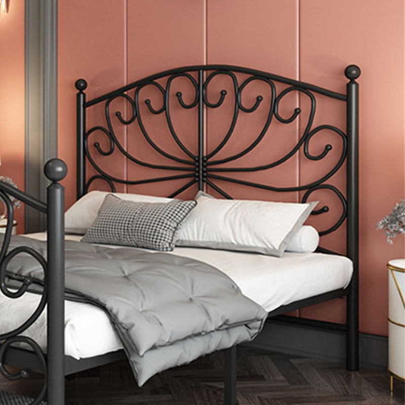 Metal Open-Frame Bed 45.27" High Wire-Grid Bed with Custom Gold Legs