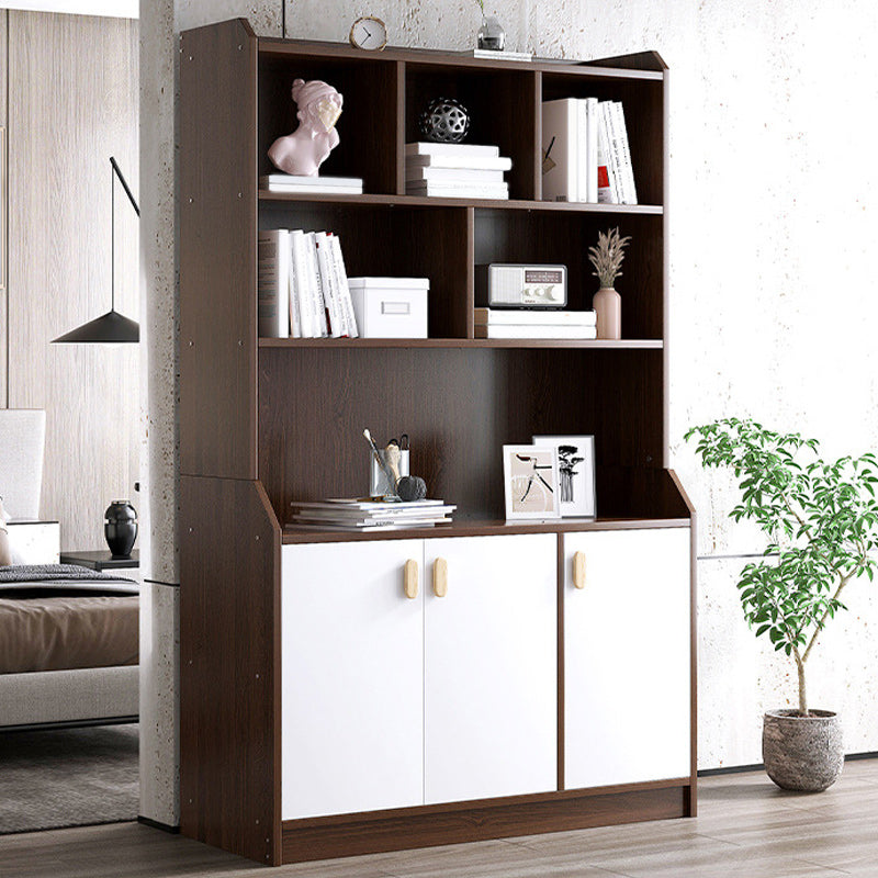Modern Accent Cabinet with Wooden Shelves and Doors Water Resistant Cabinet