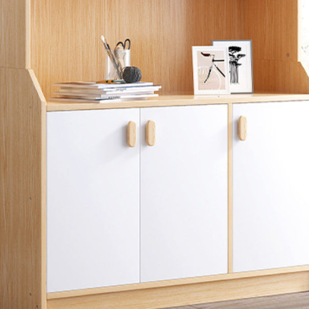 Modern Accent Cabinet with Wooden Shelves and Doors Water Resistant Cabinet