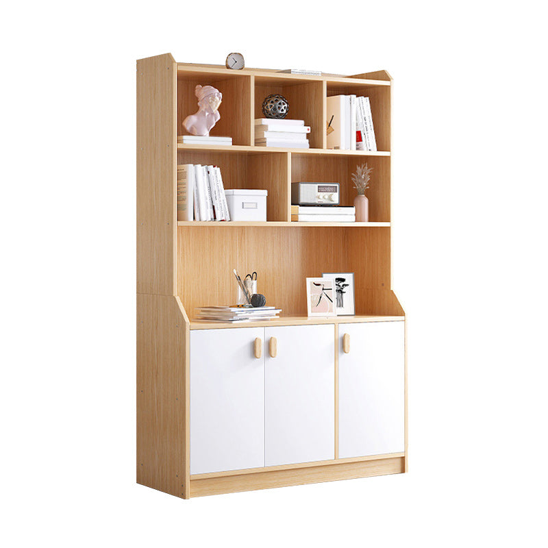 Modern Accent Cabinet with Wooden Shelves and Doors Water Resistant Cabinet