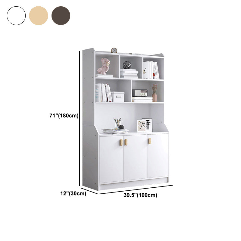 Modern Accent Cabinet with Wooden Shelves and Doors Water Resistant Cabinet