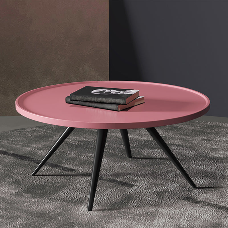 Pine Wood 4 Legs Coffee Table Modernism Round Tray Table Cocktail Table