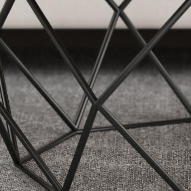 Frame Round Wooden Coffee Cocktail Table 1 Single Coffee Table - 17.7" H