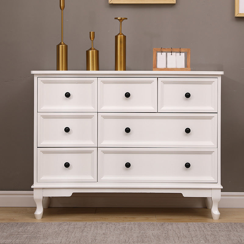 Modern Accent Cabinet with Drawers and Wooden Cabriole Legs Cabinet
