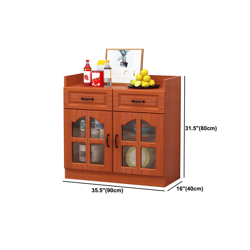 Mid-Century Modern Storage Cabinet Square Accent Cabinet with Drawer