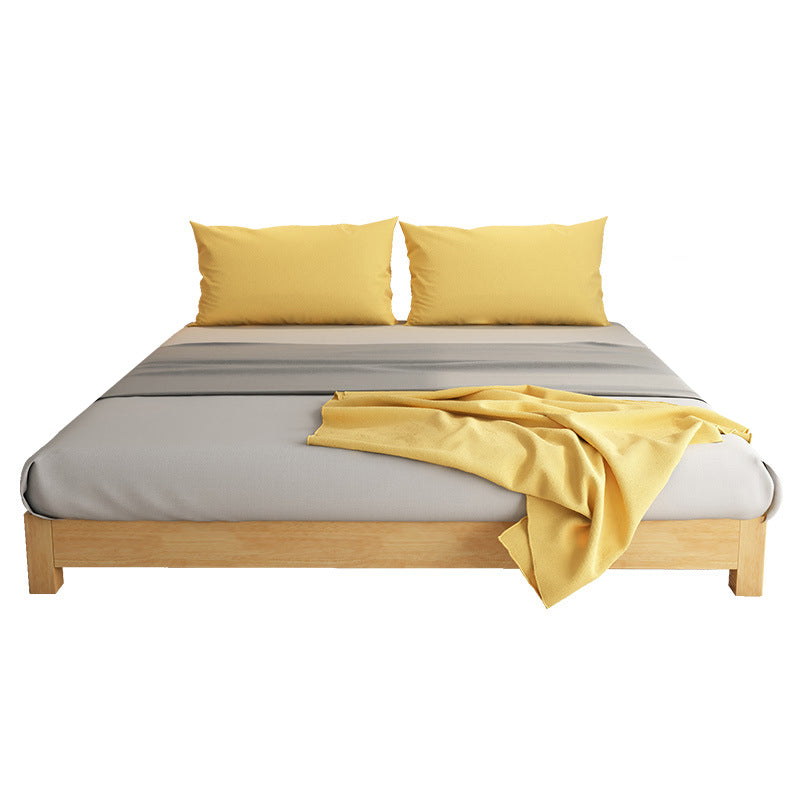 84.65 inch Wide Contemporary Bed Frame Solid Wood Standard Bed