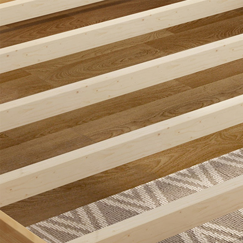 84.65 inch Wide Contemporary Bed Frame Solid Wood Standard Bed