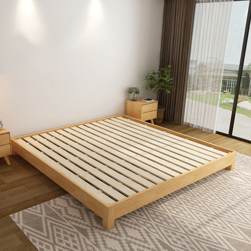 84.65 inch Wide Contemporary Bed Frame Solid Wood Standard Bed