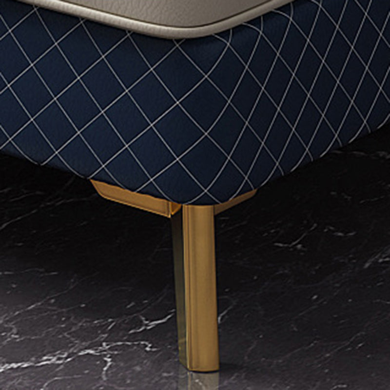 Faux Leather Luxurious Sectional Sofa Tufted Flared Arm Sectional