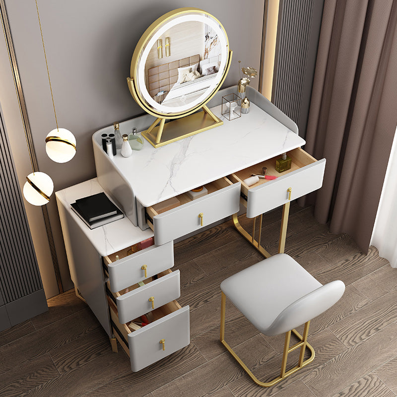 31.88" High Make-up Vanity Glam Vanity Set with 5 Storage Drawers