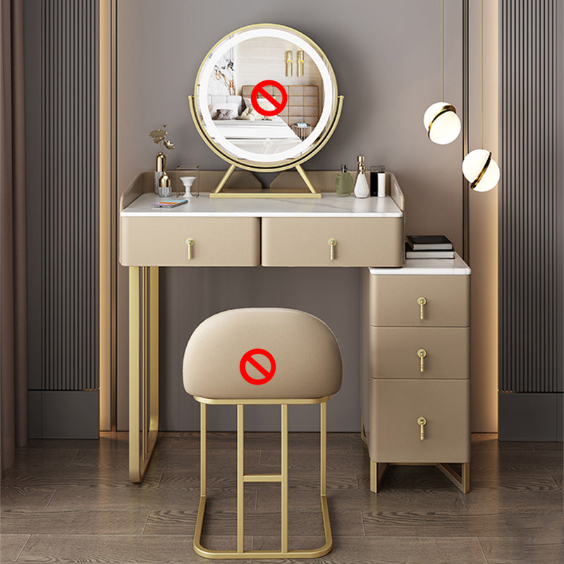 31.88" High Make-up Vanity Glam Vanity Set with 5 Storage Drawers