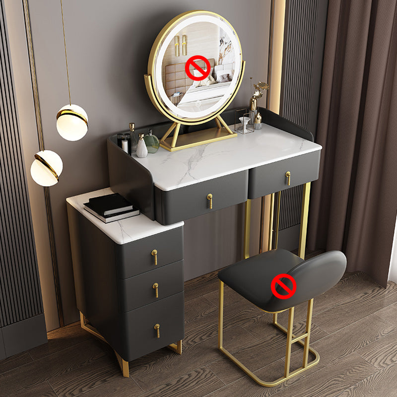 31.88" High Make-up Vanity Glam Vanity Set with 5 Storage Drawers