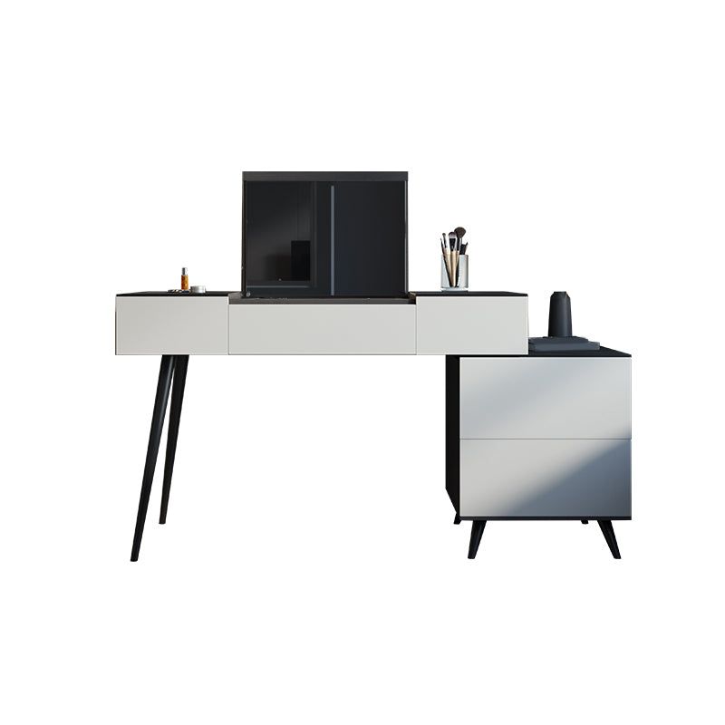 31.49" High Make-up Vanity Slate Vanity Set with Storage Drawers