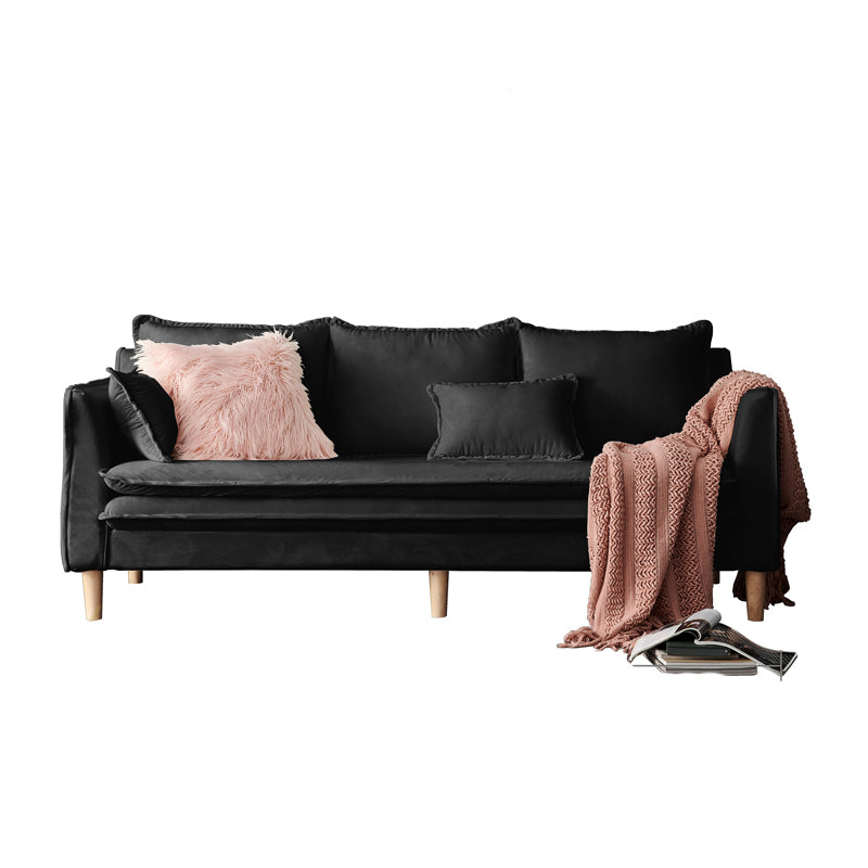 30.3" H 3-seater Square Arm Sofa with Pillows for Living Room