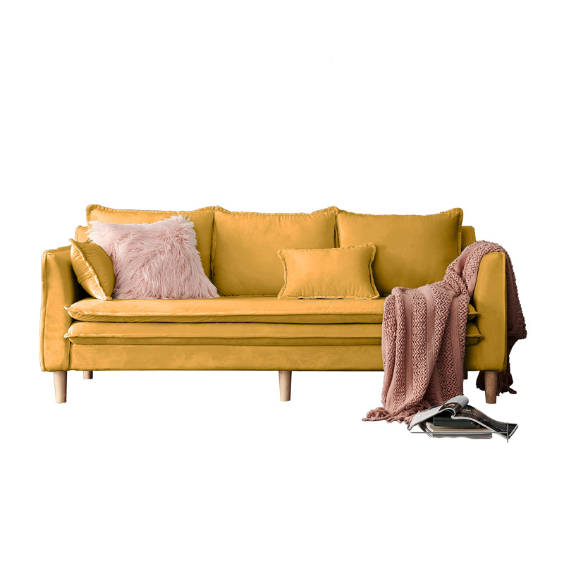 30.3" H 3-seater Square Arm Sofa with Pillows for Living Room