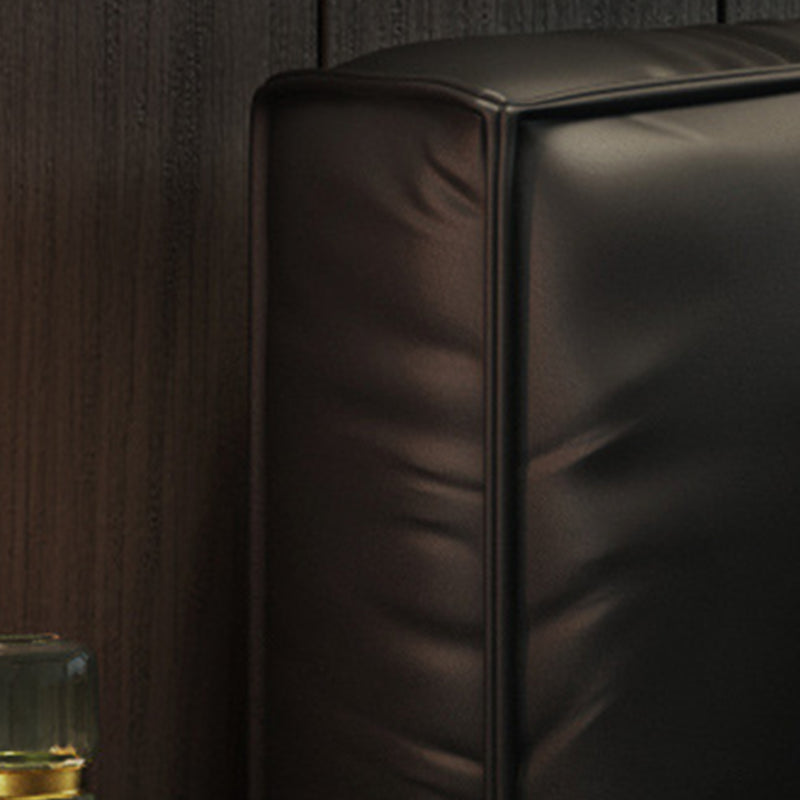 Contemporary Solid Wood with Headboard Rectangular Panel Bed Frame