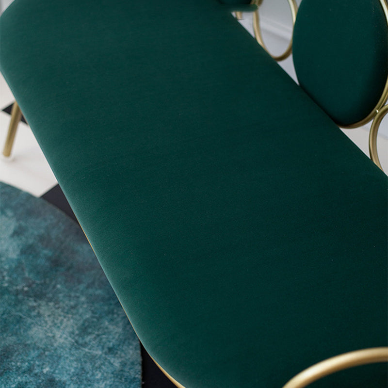 Modern Velvet 2-seat Sofa 31.49" H Sloped Arm Metal Frame Settee