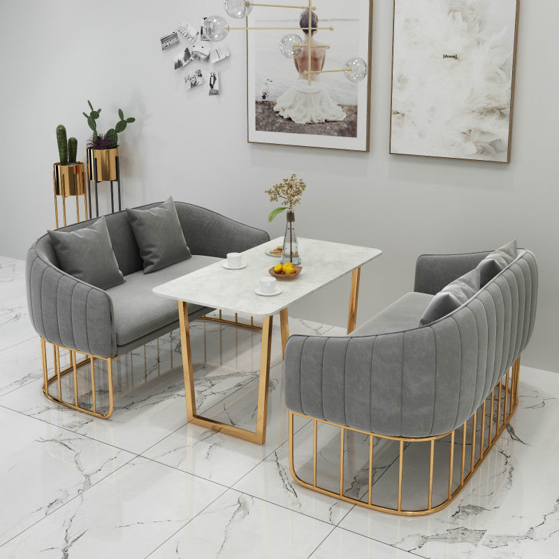 29.5" H Contemporary 2-seater Velvet Slope Arm Loveseat for Apartment