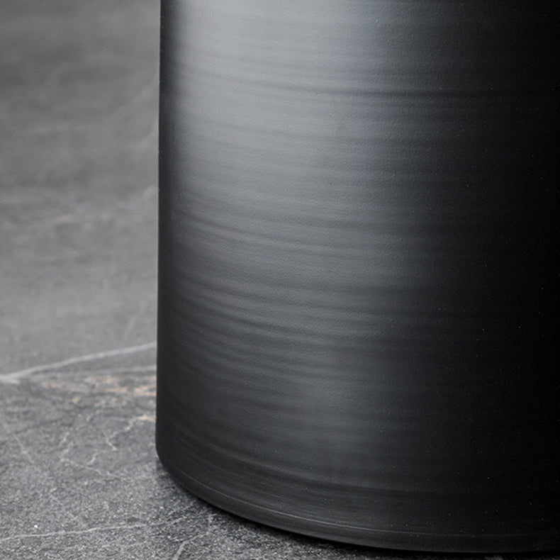 Metallic Pedestal End Table Mid-Century Round Side Side Table