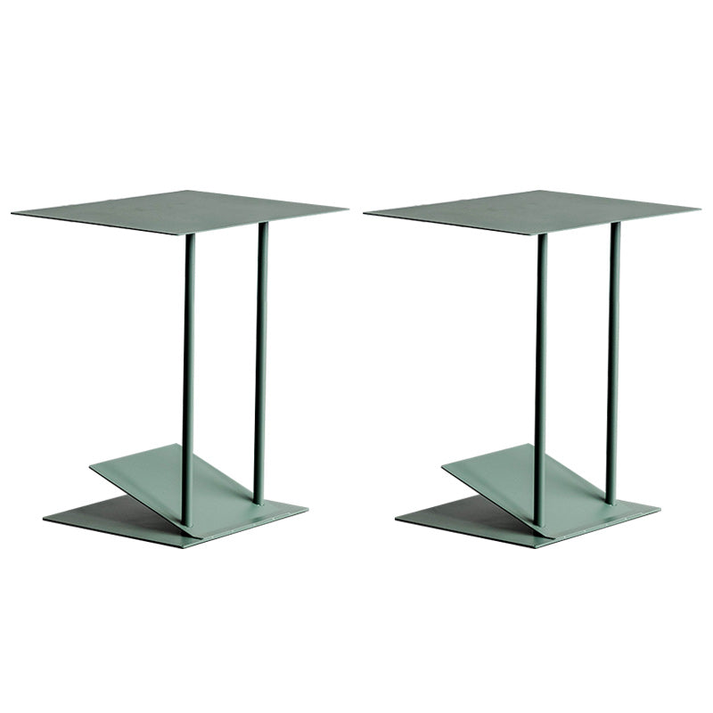 Mid-Century 19" Tall C Side Table Metal Rectangular Side Table